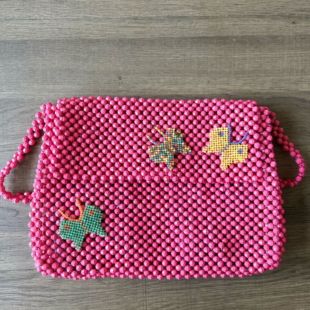 Hot Pink Beaded Purse! - Picture 1 of 5